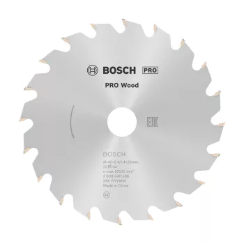   Bosch PRO Wood körfűrészlap, 140x2,4x20 mm 20 fog, kemény fa, rétegelt lemez, forgácslap
