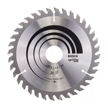   Bosch PRO Wood körfűrészlap, 165x2,6x30 mm 36 fog, kemény fa, rétegelt lemez, forgácslap