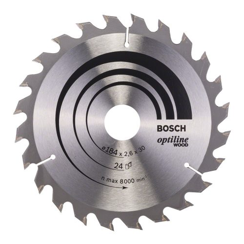 Bosch körfűrészlap fához 184x2,6x30mm, 24 fog