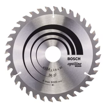   Bosch PRO Wood körfűrészlap, 184x2,6x30 mm 36 fog, kemény fa, rétegelt lemez, forgácslap