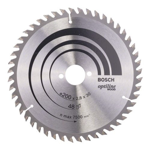 Bosch PRO Wood körfűrészlap, 200x2,8x30 mm 48 fog, kemény fa, rétegelt lemez, forgácslap