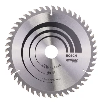   Bosch PRO Wood körfűrészlap, 210x2,8x30 mm 48 fog, kemény fa, rétegelt lemez, forgácslap
