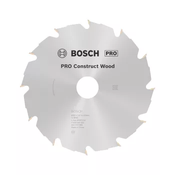   Bosch PRO Construct Wood körfűrészlap, 180x2,6x30 mm 12 fog, építőipari és szennyezett fához