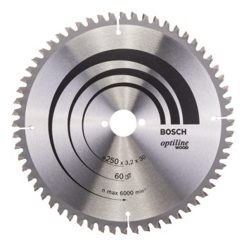   Bosch PRO Wood körfűrészlap, 250x3,2x30 mm 60 fog, kemény fa, rétegelt lemez, forgácslap