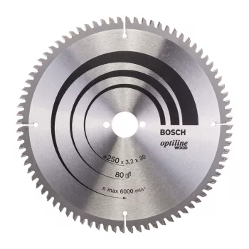   Bosch PRO Wood körfűrészlap, 250x3,2x30 mm 80 fog, kemény fa, rétegelt lemez, forgácslap