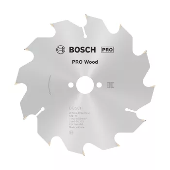   Bosch PRO Wood körfűrészlap, 160x2,6x20 mm 12 fog, kemény fa, rétegelt lemez, forgácslap
