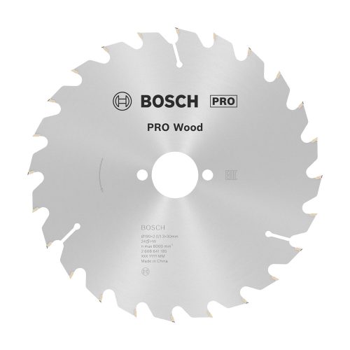 Bosch PRO Wood körfűrészlap, 190x2x30 mm 24 fog, kemény fa, rétegelt lemez, forgácslap
