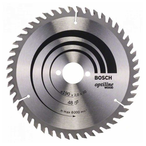 Bosch PRO Wood körfűrészlap, 190x2x30 mm 48 fog, kemény fa, rétegelt lemez, forgácslap