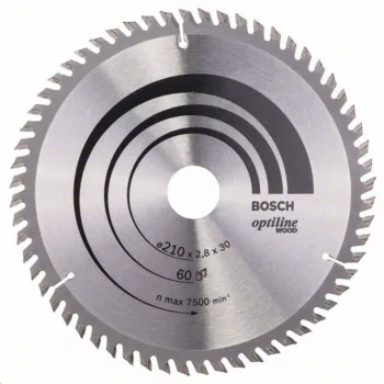   Bosch PRO Wood körfűrészlap, 210x2,8x30 mm 60 fog, kemény fa, rétegelt lemez, forgácslap
