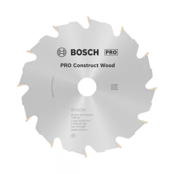   Bosch PRO Construct Wood körfűrészlap, 150x2,4x20 mm 12 fog, építőipari és szennyezett fához