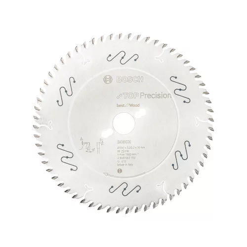 Bosch körfűrészlap fához 250x3,2x30mm, 60 fog