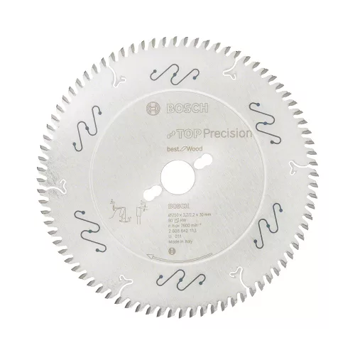 Bosch körfűrészlap fához 250x3,2x30mm, 80 fog