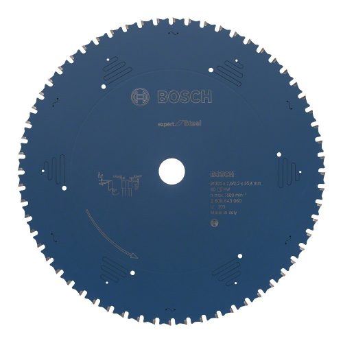 Bosch EXPERT Steel körfűrészlap 305x2,6/2,2 25,4 T60 fog, HLTCG gérvágó fűrészekhez, acélhoz