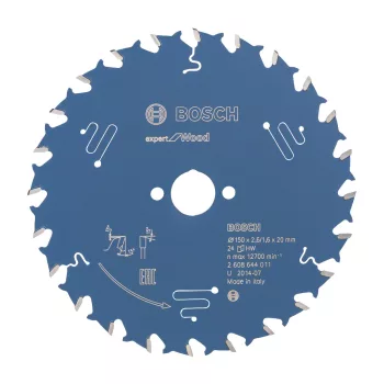   Bosch EXPERT Wood körfűrészlap 150x2,6/1,6 20 T24 fog, ATB kézi fűrészekhez, fához