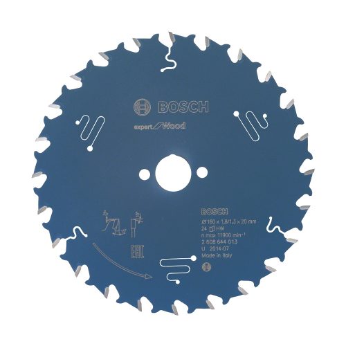 Bosch EXPERT Wood körfűrészlap 160x1,8/1,3 20 T24 fog, ATB kézi fűrészekhez, fához