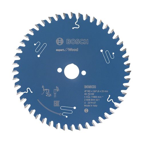 Bosch EXPERT Wood körfűrészlap 160x2,6/1,6 20 T48 fog, ATB kézi fűrészekhez, fához