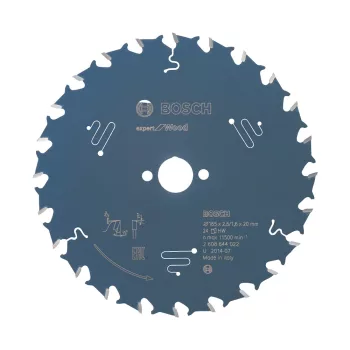   Bosch EXPERT Wood körfűrészlap 165x2,6/1,6 20 T24 fog, ATB kézi fűrészekhez, fához