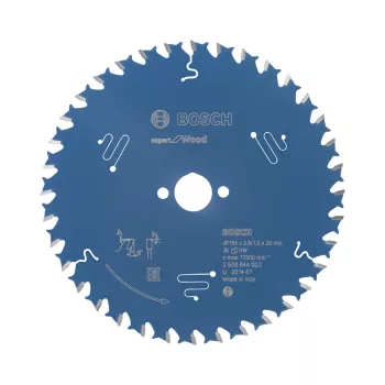   Bosch EXPERT Wood körfűrészlap 165x2,6/1,6 20 T36 fog, ATB kézi fűrészekhez, fához