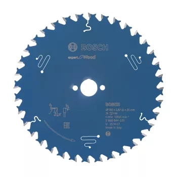   Bosch EXPERT Wood körfűrészlap 180x2,6/1,6 20 T36 fog, ATB kézi fűrészekhez, fához