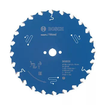   Bosch EXPERT Wood körfűrészlap 184x2,6/1,6 T24 fog, ATB kézi fűrészekhez, fához