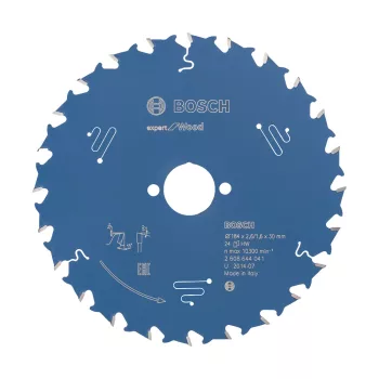   Bosch EXPERT Wood Körfűrészlap 184x2,6/1,6 30 mm, T24 fog, HW kézi fűrészekhez, fához