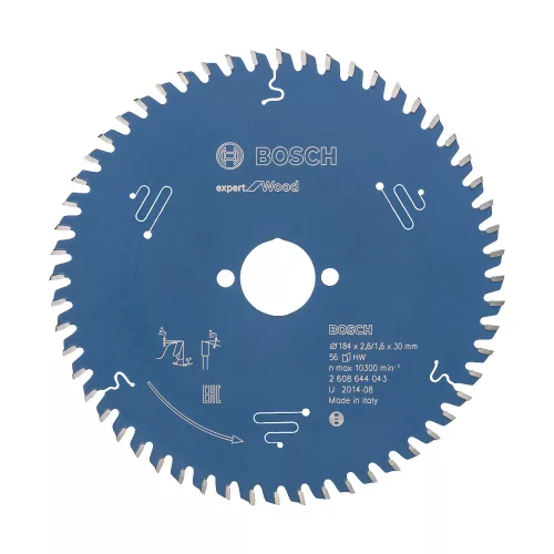Bosch EXPERT Wood körfűrészlap 184x2,6/1,6 30 T56 fog, ATB kézi fűrészekhez, fához
