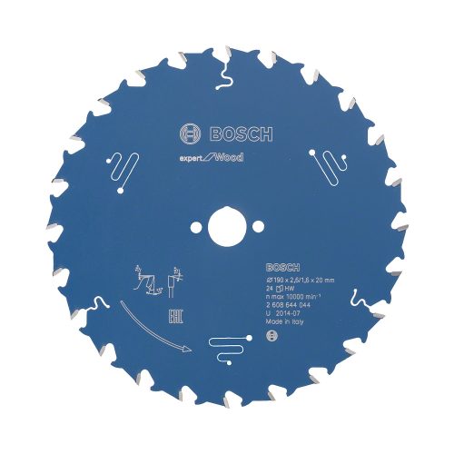 Bosch EXPERT Wood körfűrészlap 190x2,6/1,6 20 T24 fog, ATB kézi fűrészekhez, fához