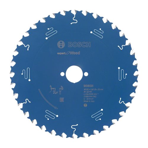 Bosch EXPERT Wood körfűrészlap 230x2,8/1,8 30 T36 fog, ATB kézi fűrészekhez, fához