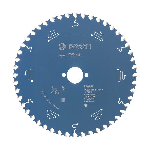 Bosch EXPERT Wood körfűrészlap 230x2,8/1,8 30 T48 fog, ATB kézi fűrészekhez, fához