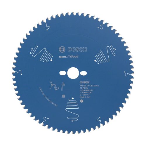 Bosch EXPERT Wood körfűrészlap 315x2,4/1,8 30 T72 fog, ATB gérvágó fűrészekhez, fához