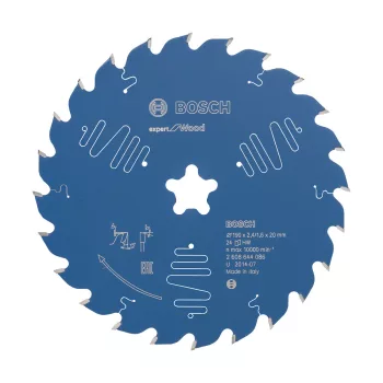   Bosch EXPERT Wood körfűrészlap 190x2,4/1,6 Csillag, T24 fog, ATB asztali fűrészekhez, fához