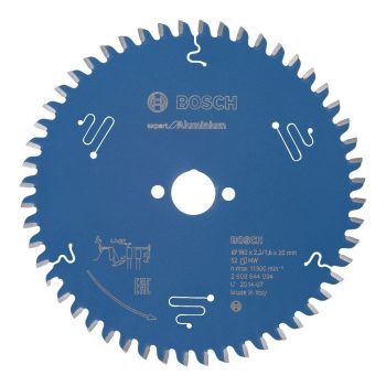   Bosch EXPERT Aluminium körfűrészlap 160x2,2/1,6 20 T52 fog, HLTCG, alumínium, nemvasfémek