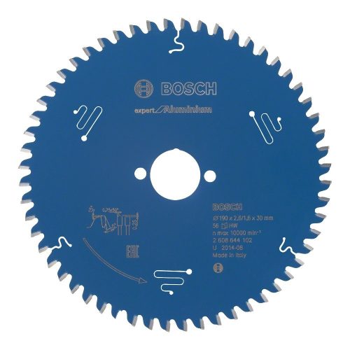 Bosch EXPERT Aluminium körfűrészlap 190x2,6/1,6 30 T56 fog, HLTCG, alumínium, nemvasfémek