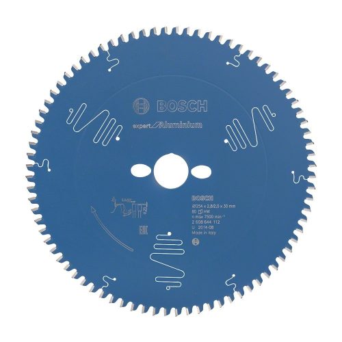 Bosch EXPERT Aluminium körfűrészlap 254x2,8/2,0 30 T80 fog, HLTCG, alumínium, nemvasfémek