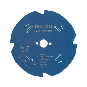   Bosch EXPERT Fiber Cement körfűrészlap 165x2,2/1,6 20 T4 fog kézi körfűrészekhez, betonitlaphoz