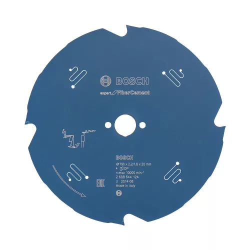 Bosch EXPERT Fiber Cement körfűrészlap 190x2,2/1,6 20 T4 fog kézi körfűrészekhez, betonitlaphoz (Regisztrációval akár ajándék is elérhető!)