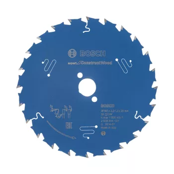   Bosch EXPERT Construct Wood körfűrészlap 165x2/1,3 20 T24 fog, szennyezett fához