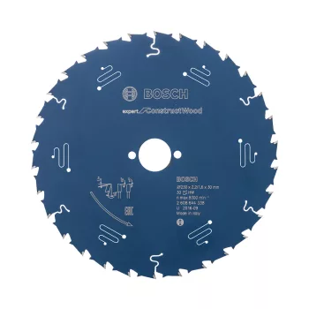   Bosch EXPERT Construct Wood körfűrészlap 230x2,2/1,6 30 T30 fog, ATB+, szennyezett fához