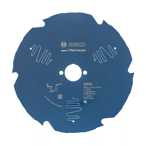 Bosch EXPERT Fiber Cement körfűrészlap 216x2,2/1,6 30 T6 fog, gérvágó fűrészekhez betonitlaphoz (Regisztrációval akár ajándék is elérhető!)