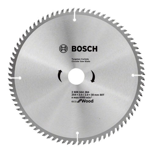 Bosch körfűrészlap fához 254x2,0x30mm, 80 fog