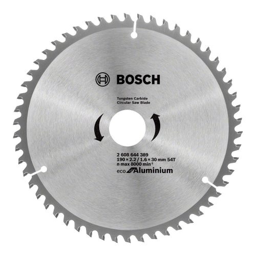 Bosch körfűrészlap alumíniumhoz 190x1,6x30mm, 54 fog