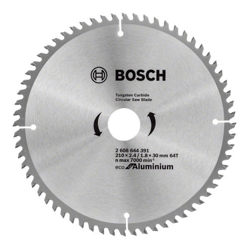 Bosch körfűrészlap alumíniumhoz 210x1,8x30mm, 64 fog