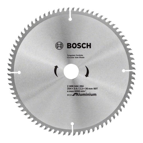 Bosch körfurészlap alumíniumhoz 254x2,2x30mm, 80 fog
