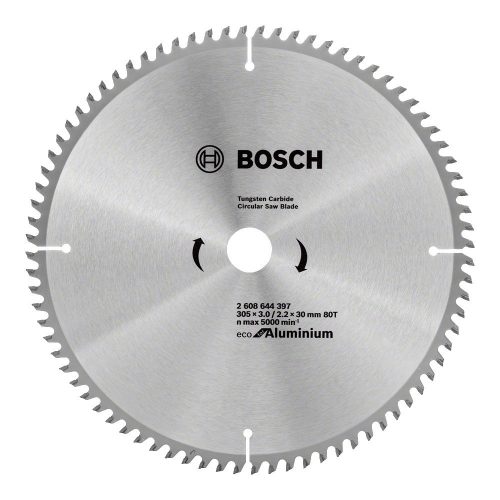 Bosch körfurészlap alumíniumhoz 305x2,2x30mm, 80 fog