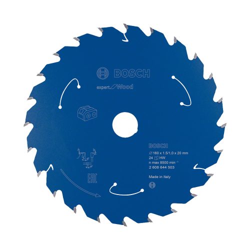 Bosch EXPERT Wood körfűrészlap akkumulátoros körfűrészekhez 160x1,5/1,0 20 mm, T24 fog, fához