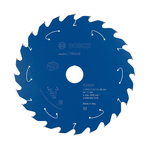 Bosch EXPERT Wood körfűrészlap akkus asztali körfűrészekhez 210x1,7/1,2 30 mm, T24 , fához