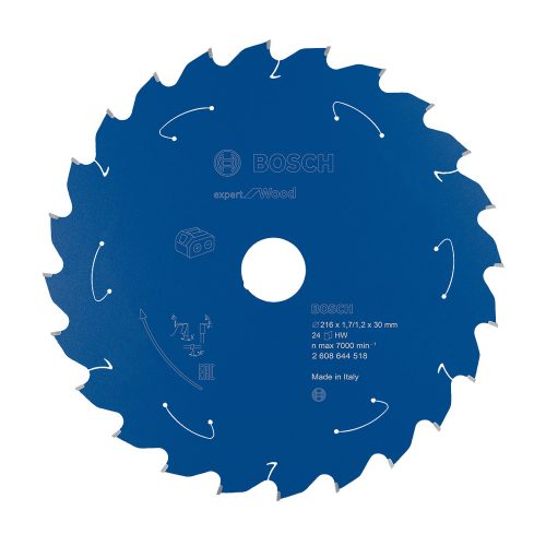 Bosch EXPERT Wood körfűrészlap akkus gérvágó fűrészekhez 216x1,7/1,2 30 mm, T24 , fához