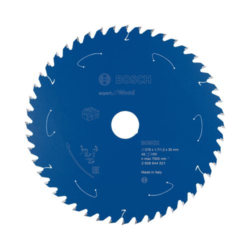 Bosch EXPERT Wood körfűrészlap akkus asztali körfűrészekhez 216x1,7/1,2 30 mm, T48 , fához
