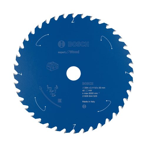 Bosch EXPERT Wood körfűrészlap akkus asztali körfűrészekhez 254x2,1/1,6 30 mm, T40 , fához