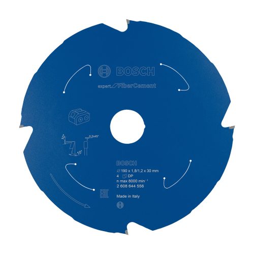 Bosch EXPERT körfűrészlap akkumulátoros körfűrészekhez 190x1,8/1,2 20mm, T4 fog, betonitlaphoz